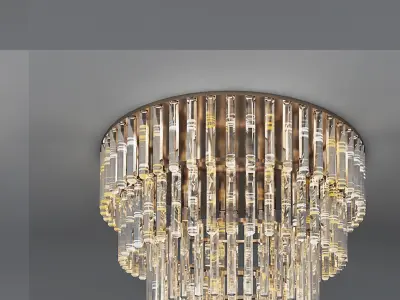 combination style European ceiling crystal 3D model