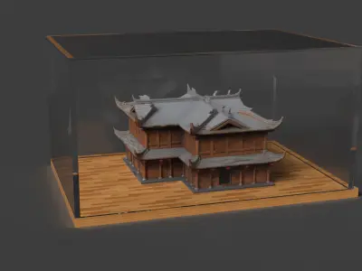 Chinese ancient house Low-poly 3D model buy