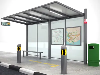 STANDARD TAXI STOP 3D model