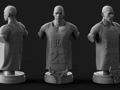 Micheal Jordan 3D Printable 4 3D print model