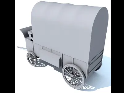 Old West Carriage 3D model