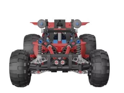 Lego Buggy Car Low-poly 3D model