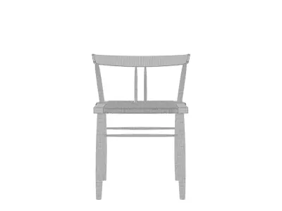 Grass-Seated Chair by Nakashima 3D model