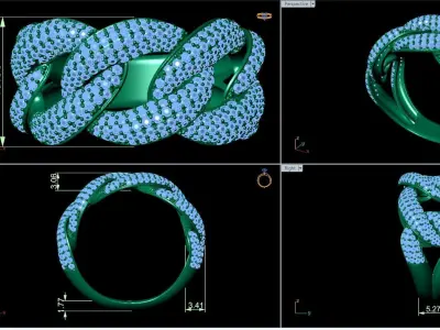 Big fancy mans ring 3D print model
