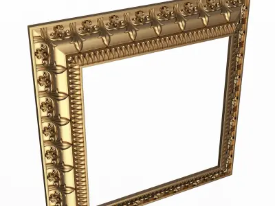 Classic Frame and Mirror 084 Low-poly 3D model