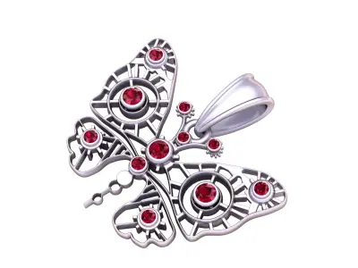 Golden Butterfly Pendant  3D print model