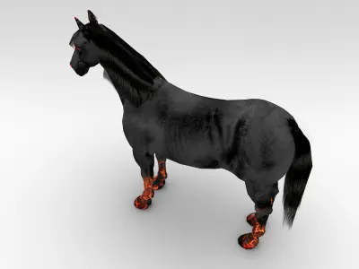 Demon Horse Low-poly 3D model