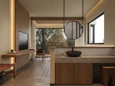  hotel bedroom interior 04 3D model