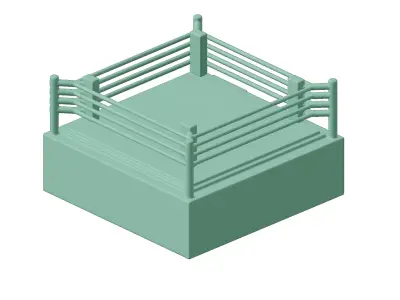 Plastic Exquisite Boxing Ring Toy 3D model