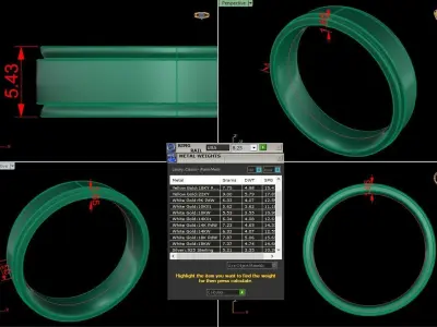 Mens Thin Edged Wedding Band Free 3D print model