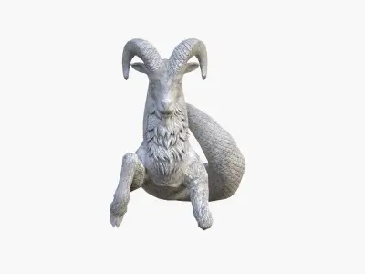 CAPRICORN STATUE - ESTATUA DE CAPRICORNIO Low-poly 3D model