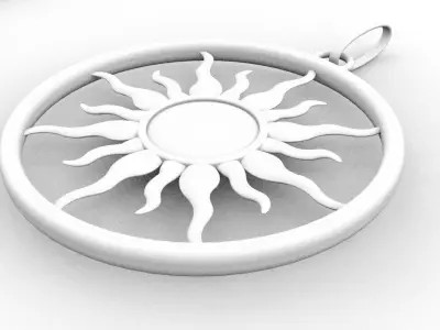 Sun pendant 3D print model