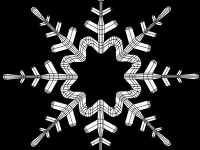 SnowflakeRenderPack snowflakes Free low-poly 3D model