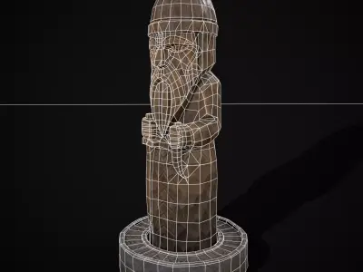 Slavic Gods Figurine Chur Low-poly 3D model