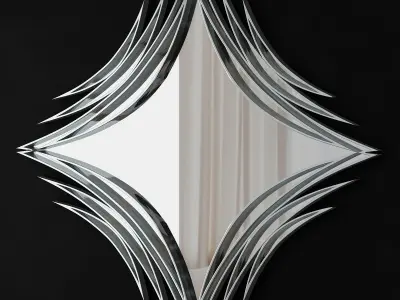 Mirrors collection low poly 3d model rope mirror Low-poly 3D model