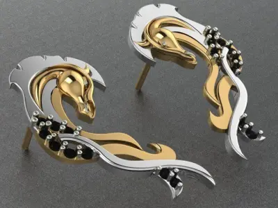 Horse necklaces 3D print model