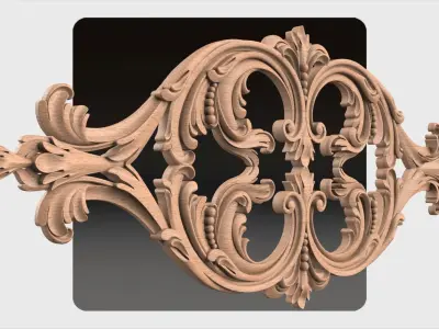 Carved decor ornament for cnc 30 3D model