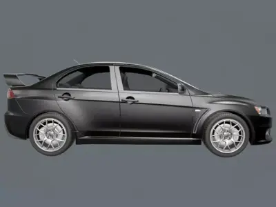 Games 3d model Mitsubishi Lancer Evo 10 Low-poly 3D model