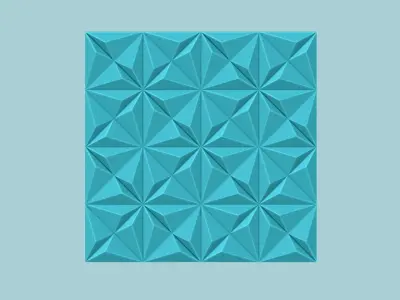 Wall Panel A02 Stars Negative - Interior Design Decoration 3D print model