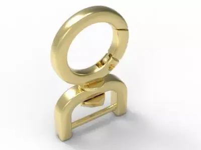 Luxury Metal Bag Hook Premium Purse Carabiner 3D print model