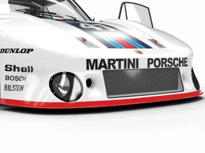 Porsche 935 77 1977 Martini Racing 3d model HQ interior 3D model