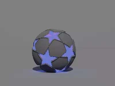 champions league ball Low-poly 3D model