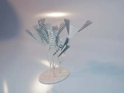 Conceptual shrub S1Cv6 Low-poly 3D model
