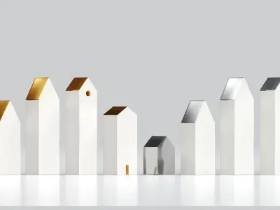 Miniature Houses For Decoration Set 3D model