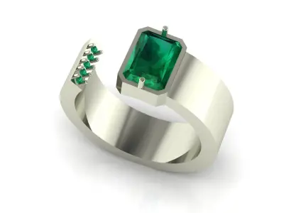 Modern ring 3D print model