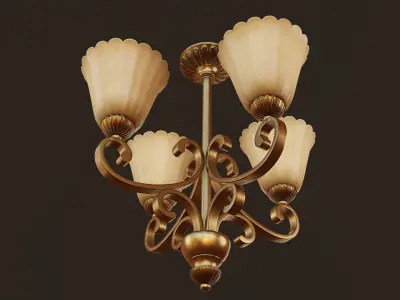 Chandelier - PBR Game Ready Low-poly 3D model