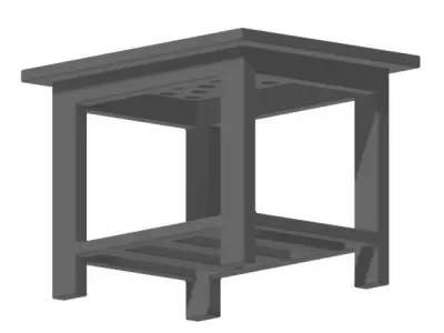 Classic Rectangular Table 3D print model