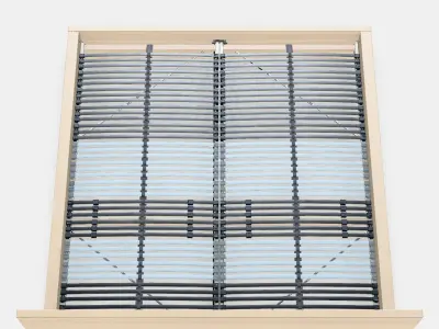 MALM Bed frame high 107 Low-poly 3D model