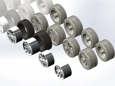 Custom wheels Foose Phoenix for your scale model 3D print model