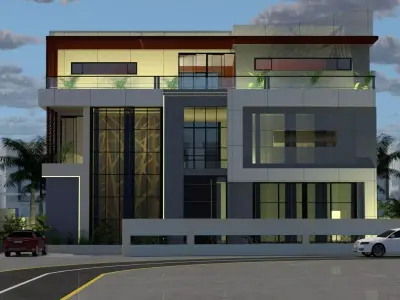Modern Luxury Villa -3D Exterior Design 3D model