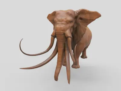 elephant mammoth creature  3D model