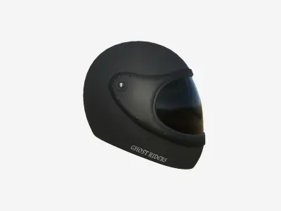 Motorcycle Helmet A02 Black - Character Fashion Design Low-poly 3D model