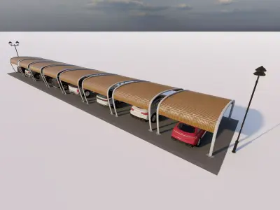  Roof Parking-Parking Lot  3D model