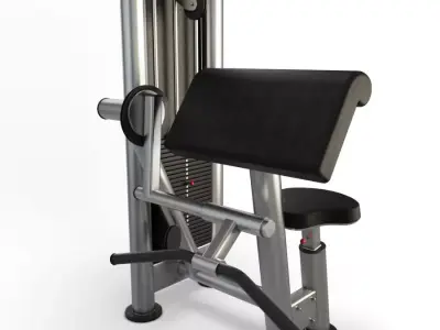 Gym Biceps Curl 3D model