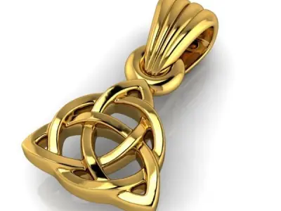 Celtic Trinity Pendant Necklace Charm Jewelry 3D print model