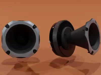 Tweeter- Driver cornet - 02 Blender 3d Free 3D model