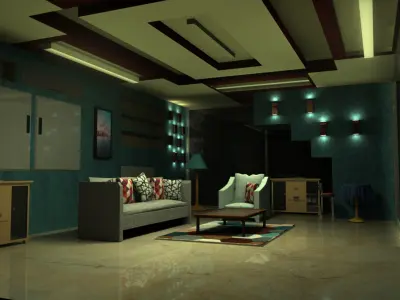 interior design Low-poly 3D model purchase