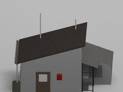 Model Home building Low-poly 3D model