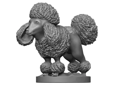 Poodle statue of sheep 3D model