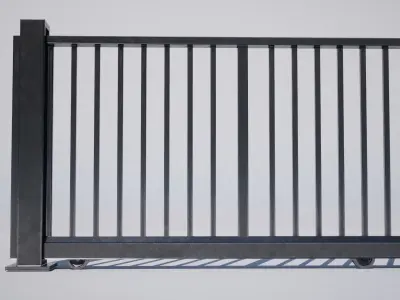 Entrance gate Low-poly 3D model