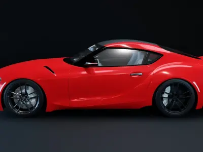 Toyota Supra With Interior  3D model