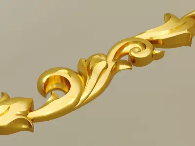 Pattern molding 3d model Low-poly 3D model