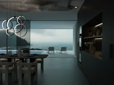 Cliff House Mordern 3D model