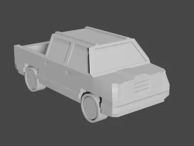 Truck Low-poly 3D model shop