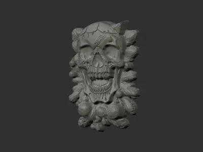 skull christmas decor cnc model 3D print model