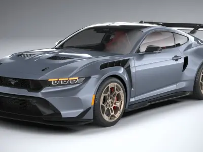 2025 Ford Mustang GTD Realistic Game Ready Rigged Ready  3D model